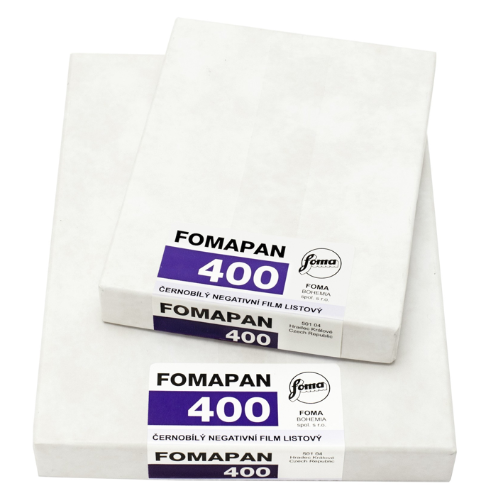 Fomapan 400 10,2x12,7cm (4x5) 25hojas