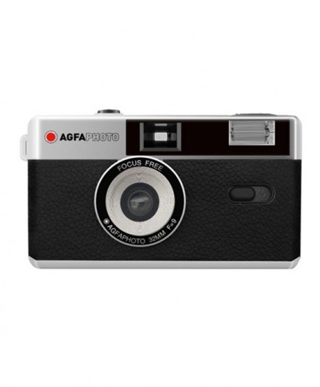 AgfaPhoto cámara analógica 35mm reutilizable negra